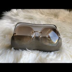 Chanel Brown Rimless Octagon 71181 Sunglasses